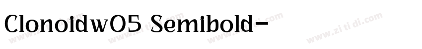 Clonoidw05 Semibold字体转换